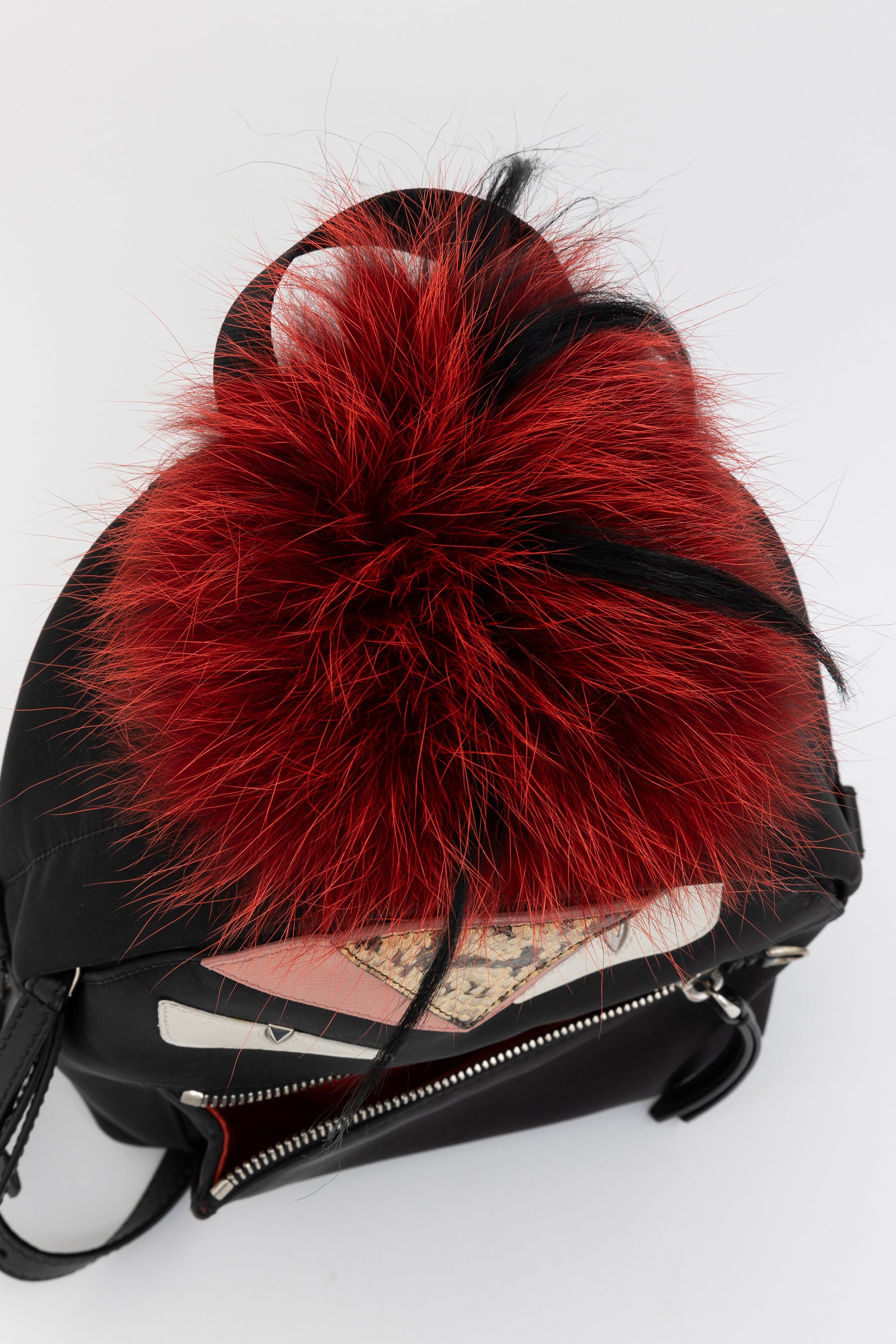 Monster Eyes Backpack with Fur Trim