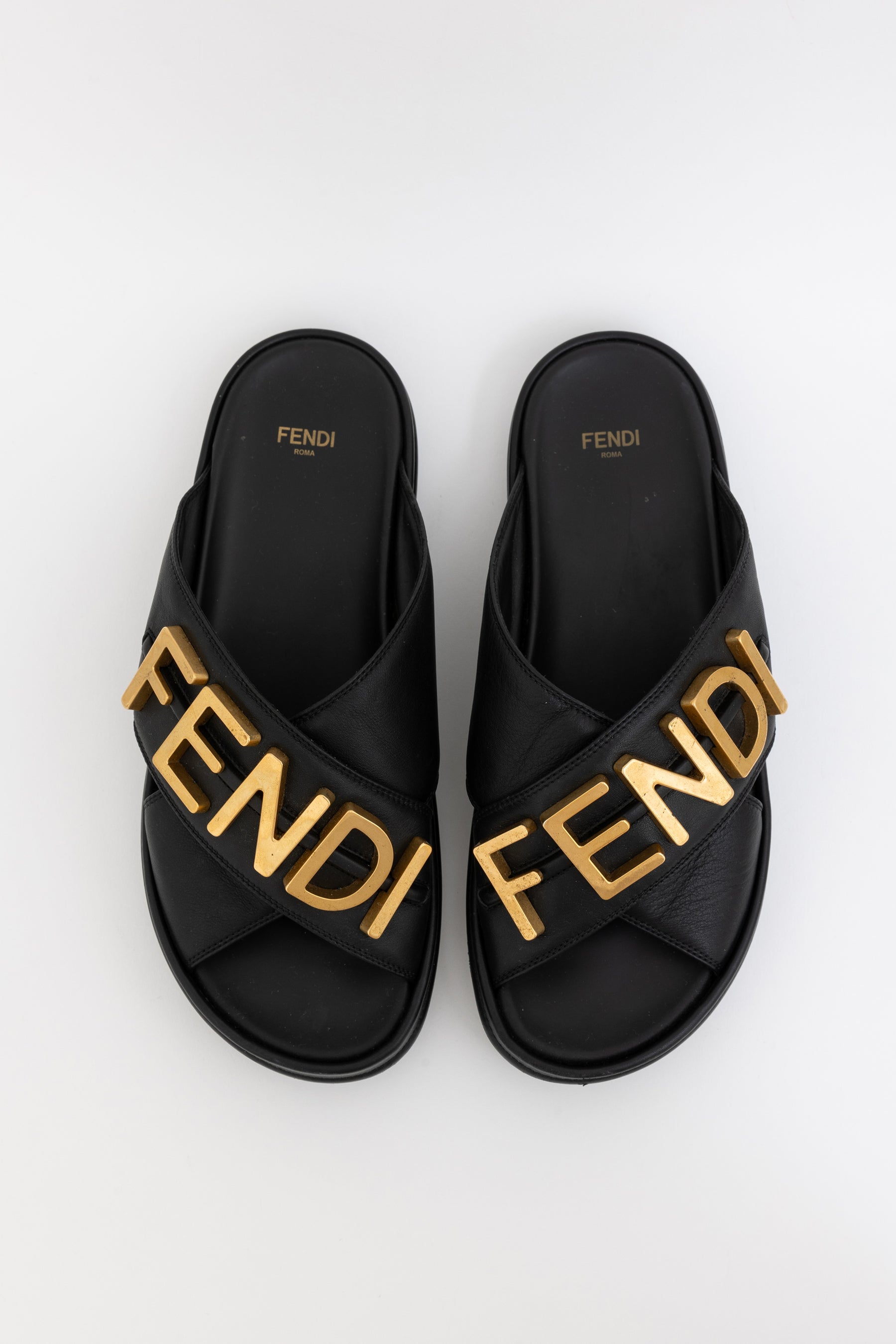 Fendigraphy Flat Slide Sandals