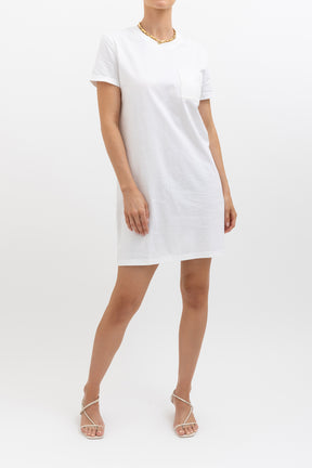 Embroidered Logo Pocket T-Shirt Dress