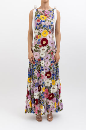 Nya Floral Embroidered Gown