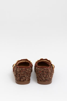 Tweed Embellished Mary Janes