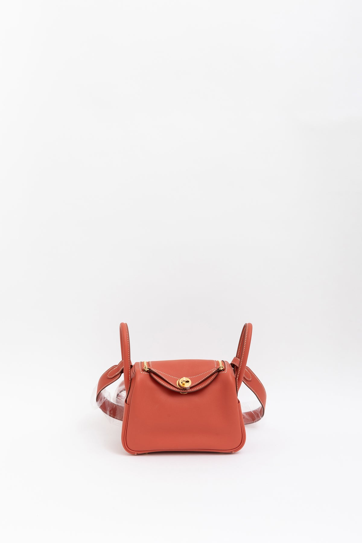 Sanguine Swift Leather Mini Lindy Bag