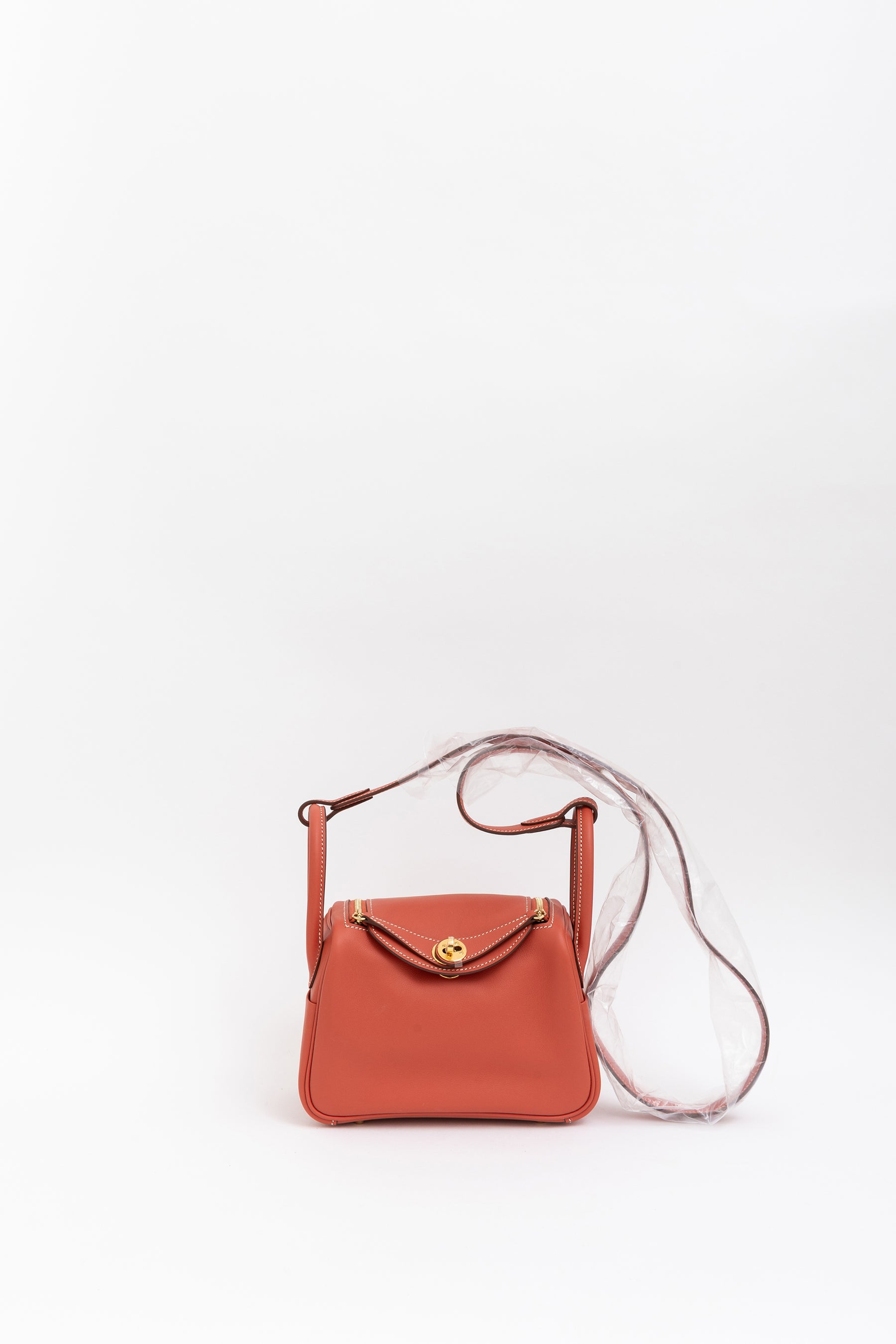 Sanguine Swift Leather Mini Lindy Bag