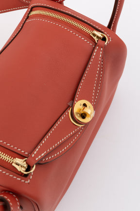 Sanguine Swift Leather Mini Lindy Bag