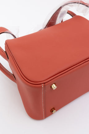 Sanguine Swift Leather Mini Lindy Bag