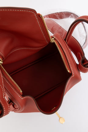 Sanguine Swift Leather Mini Lindy Bag