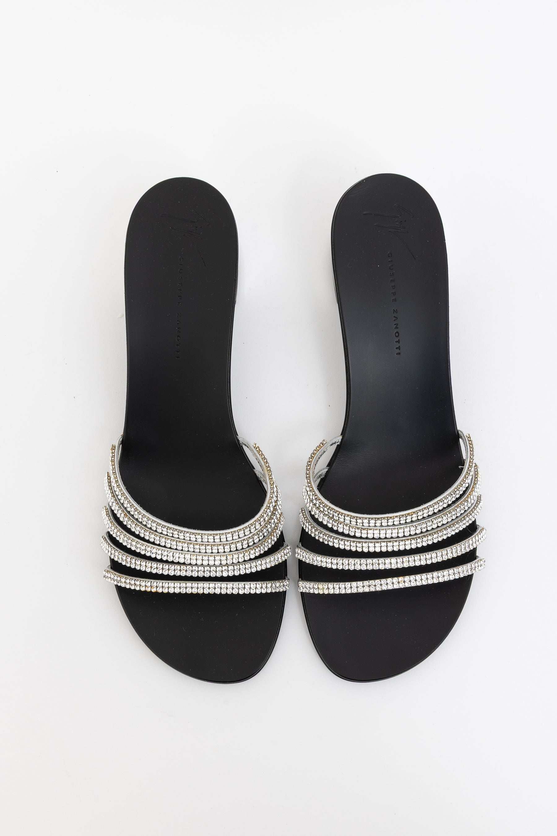 Crystal Embellished 5 Strap Sandals