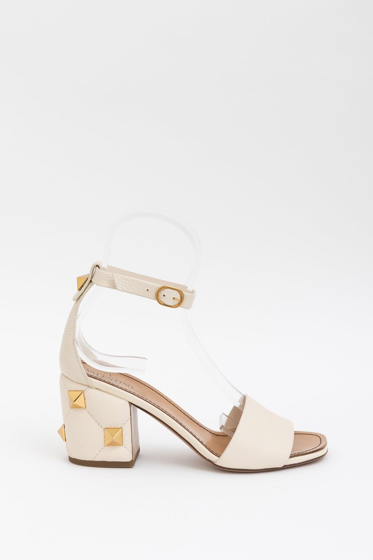 Roman Stud Ankle Strap Heel