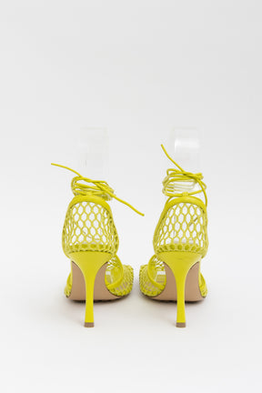 Chartreuse Net Stretch Heels