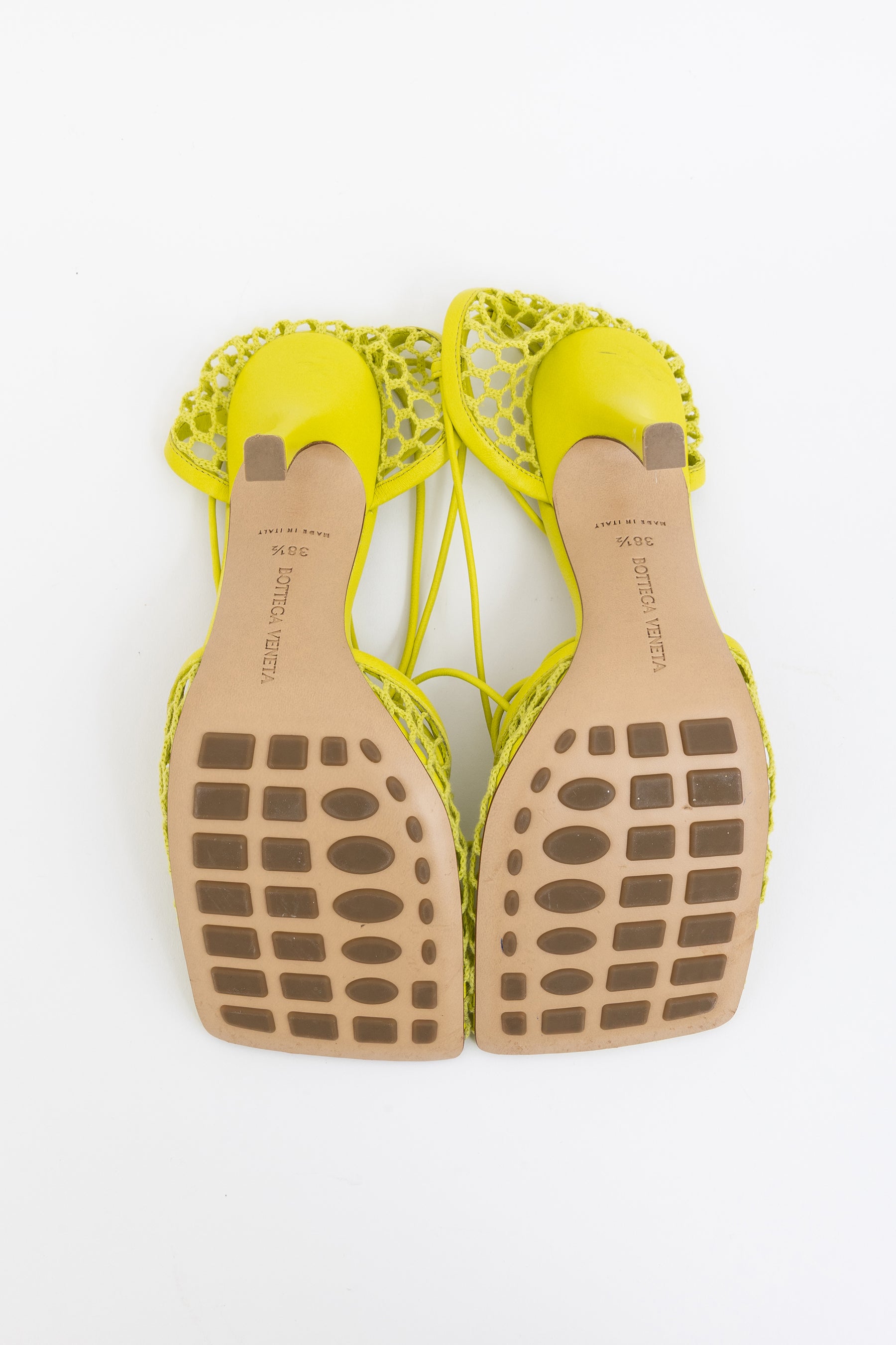 Chartreuse Net Stretch Heels