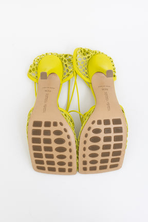 Chartreuse Net Stretch Heels