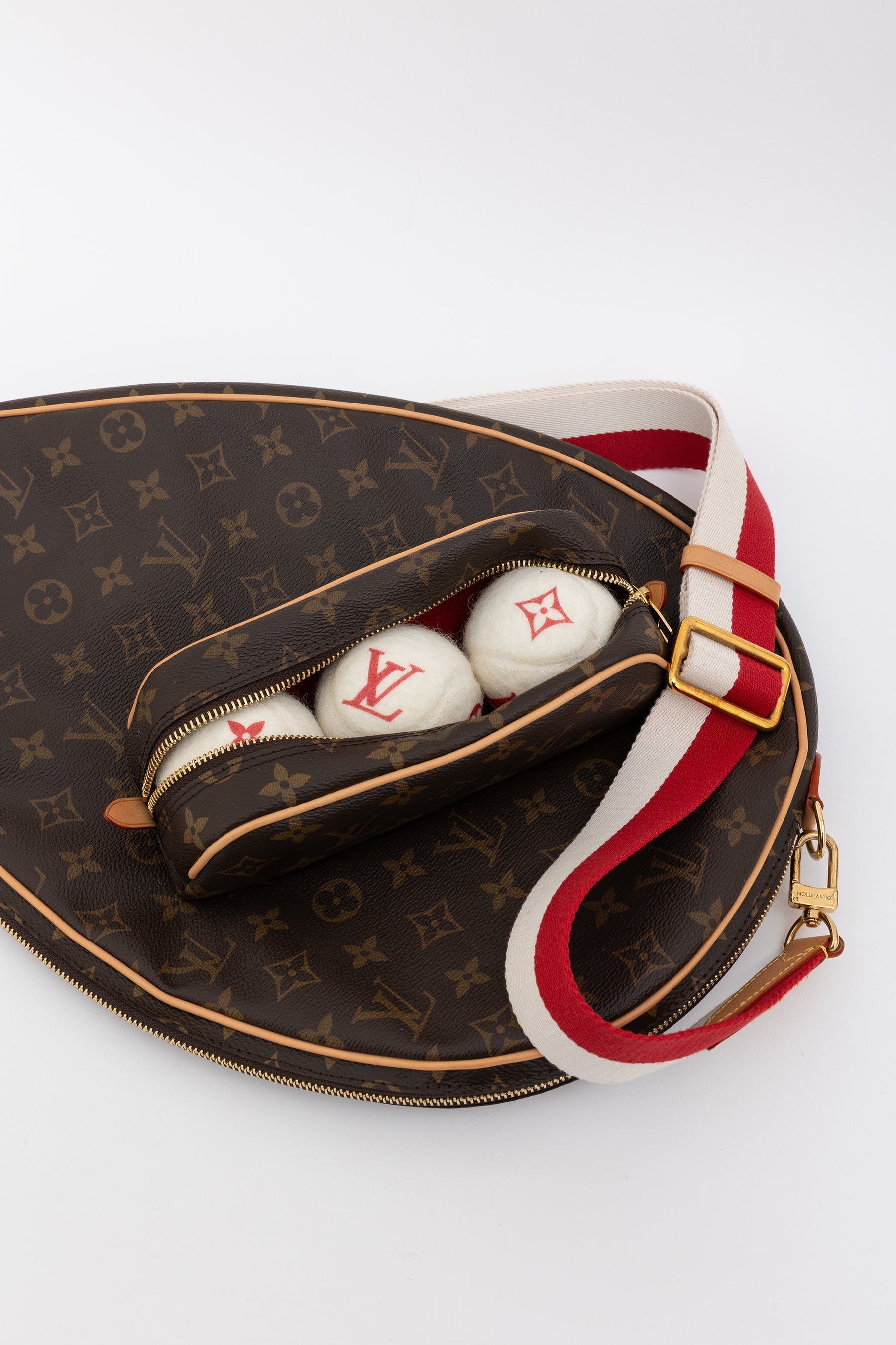 Suzanne Monogram Racket Pouch