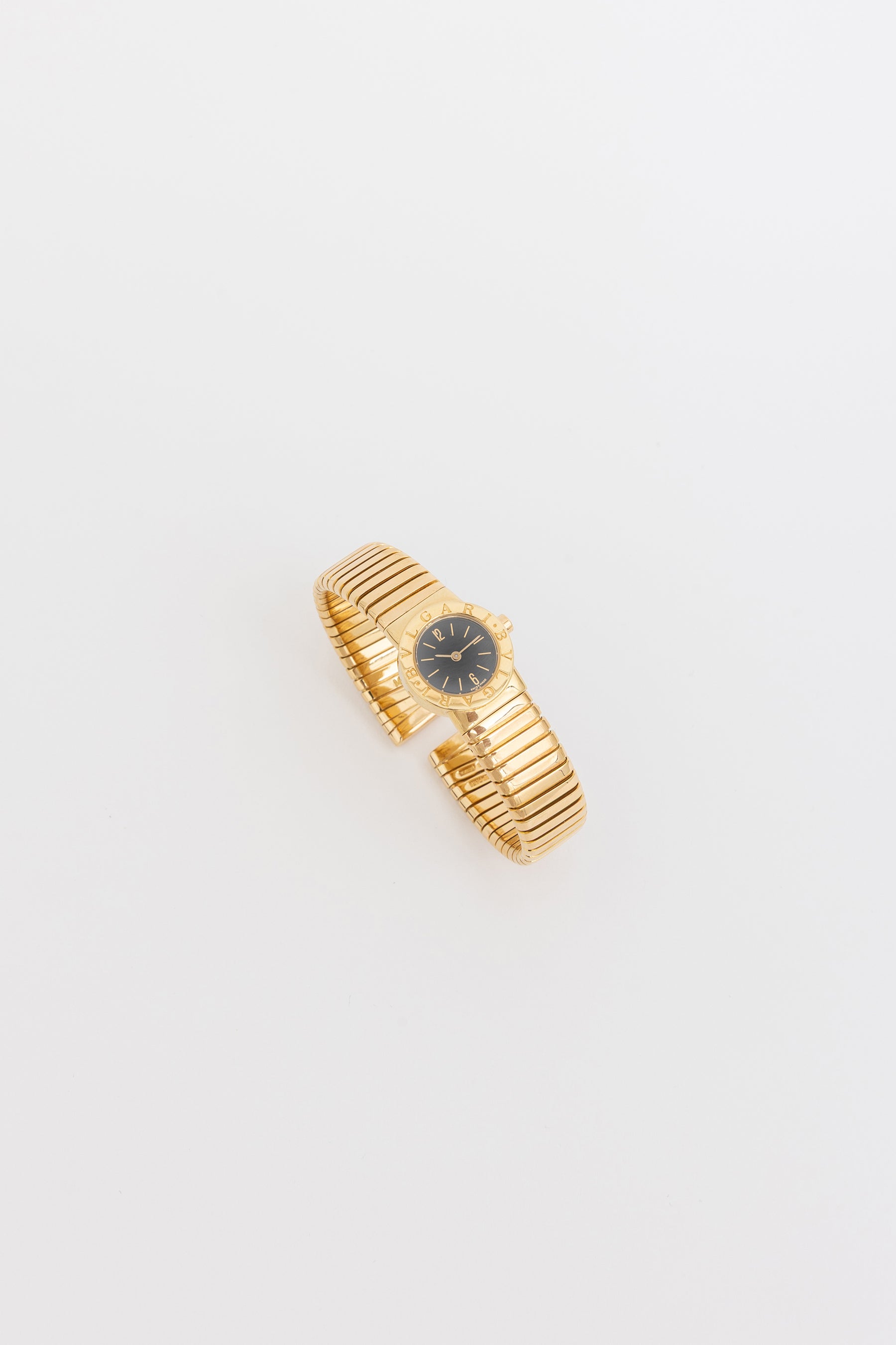 Tubogas 18k Yellow Gold Logo Watch