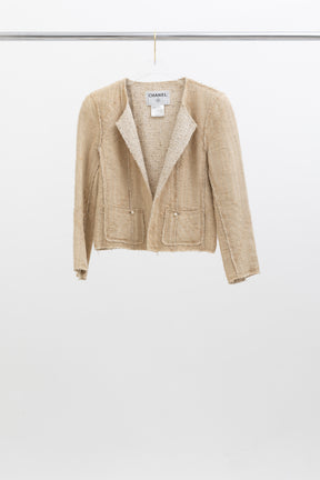 Tweed Collarless Jacket