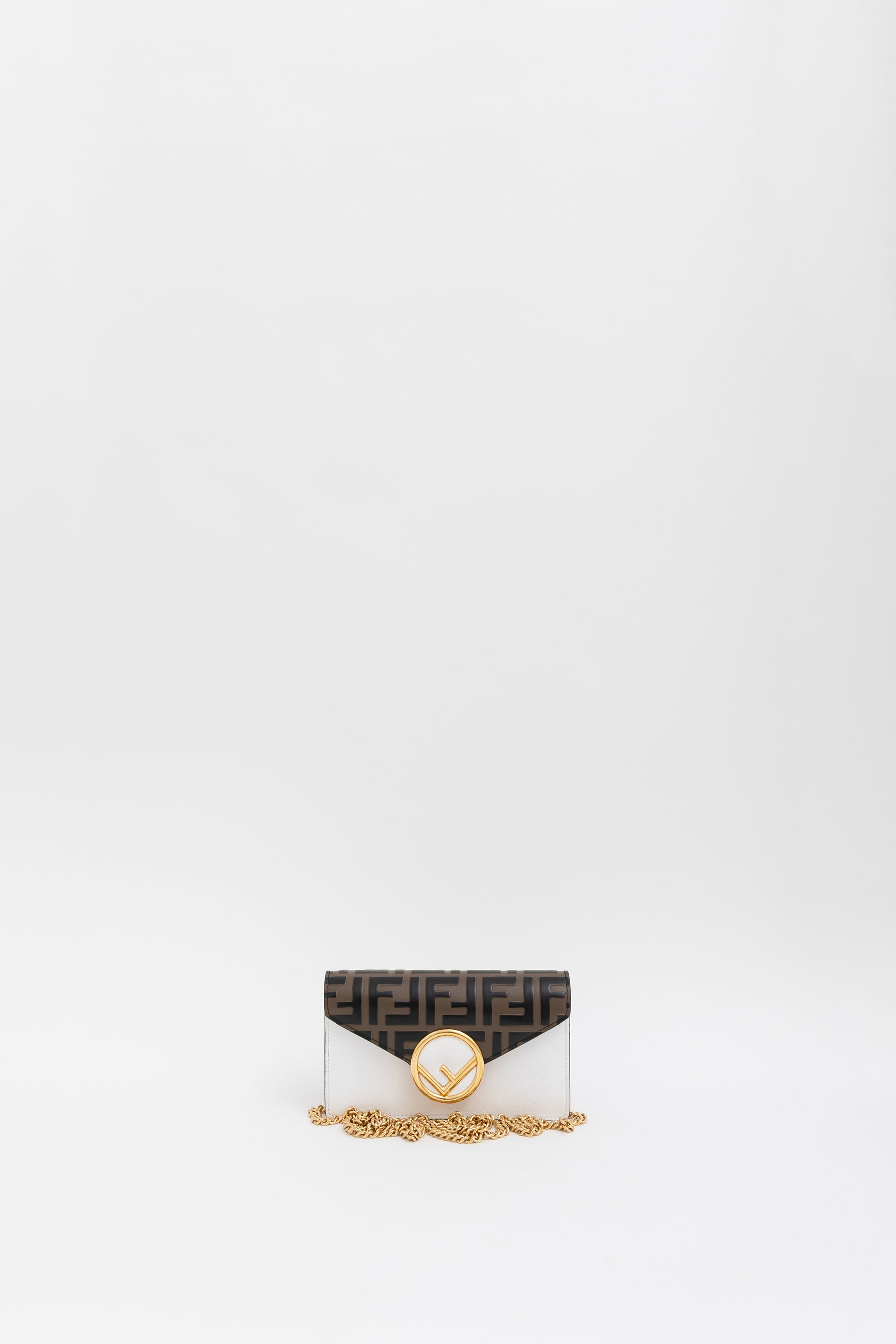 Fendi White and Leather Zucca FF Belt Bag