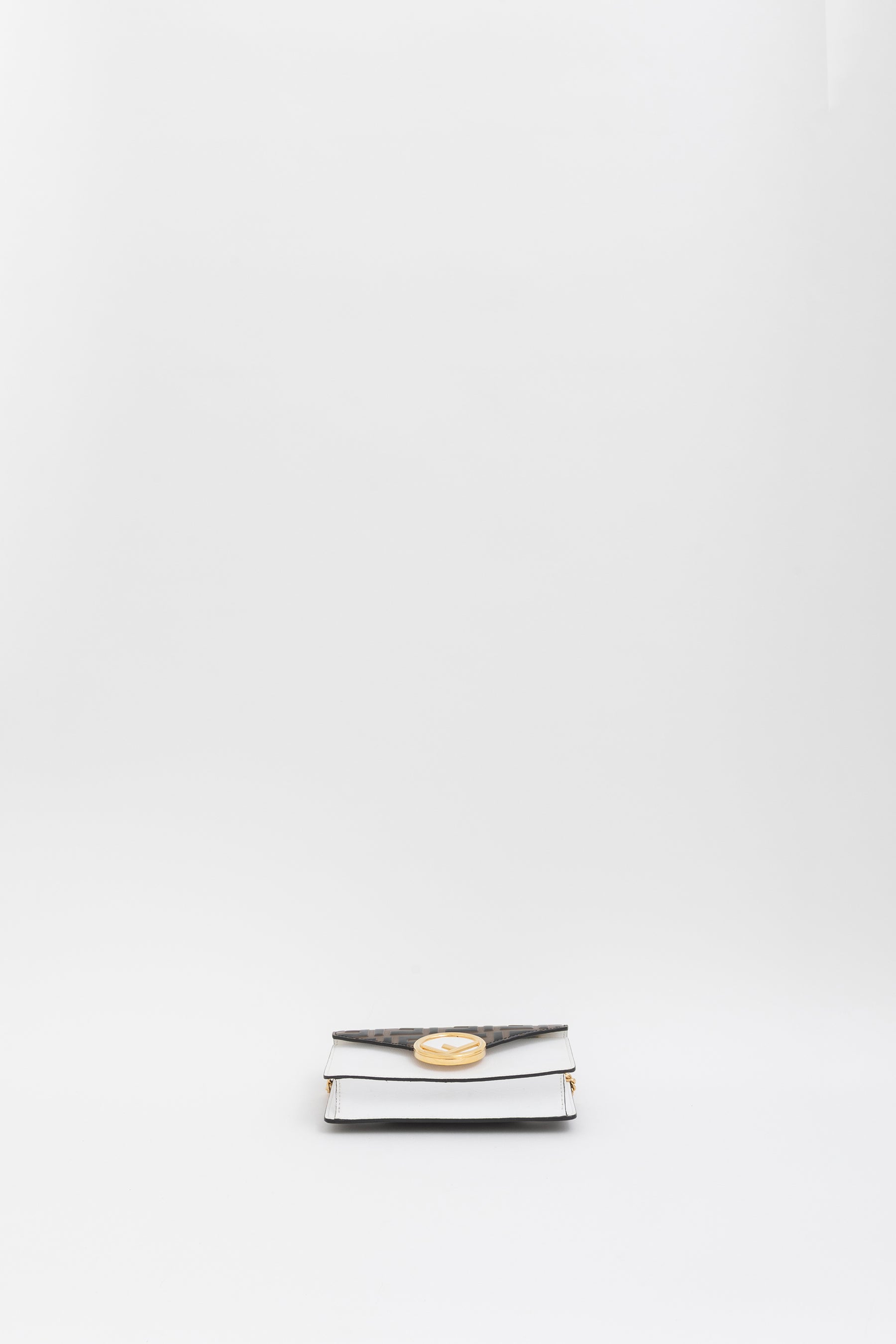 Fendi White and Leather Zucca FF Belt Bag