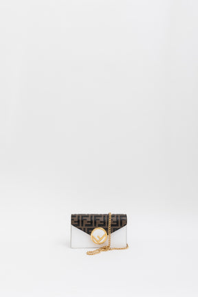 Fendi White and Leather Zucca FF Belt Bag