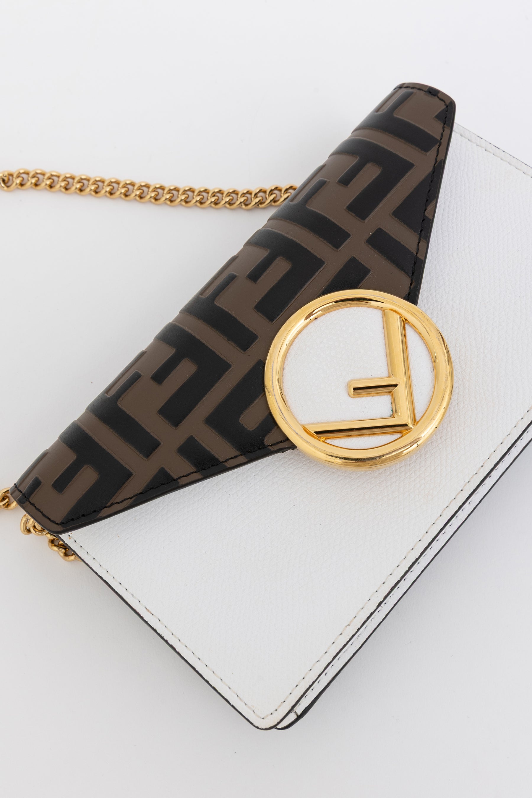 Fendi White and Leather Zucca FF Belt Bag