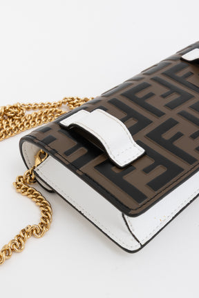 Fendi White and Leather Zucca FF Belt Bag