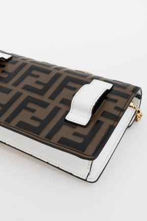 Fendi White and Leather Zucca FF Belt Bag