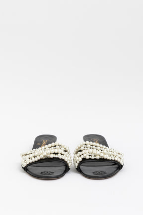 Pearl Heeled Slides