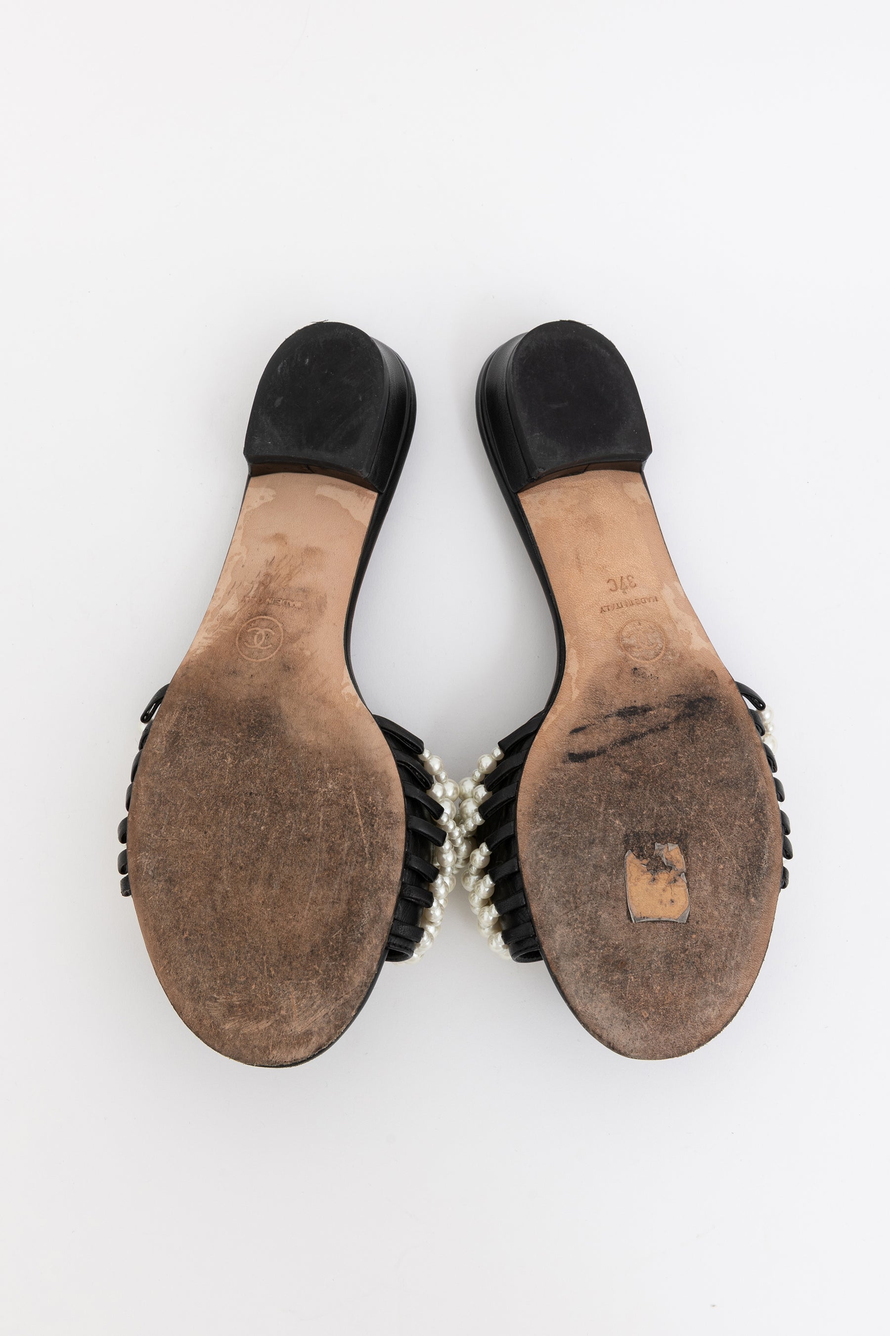 Pearl Heeled Slides