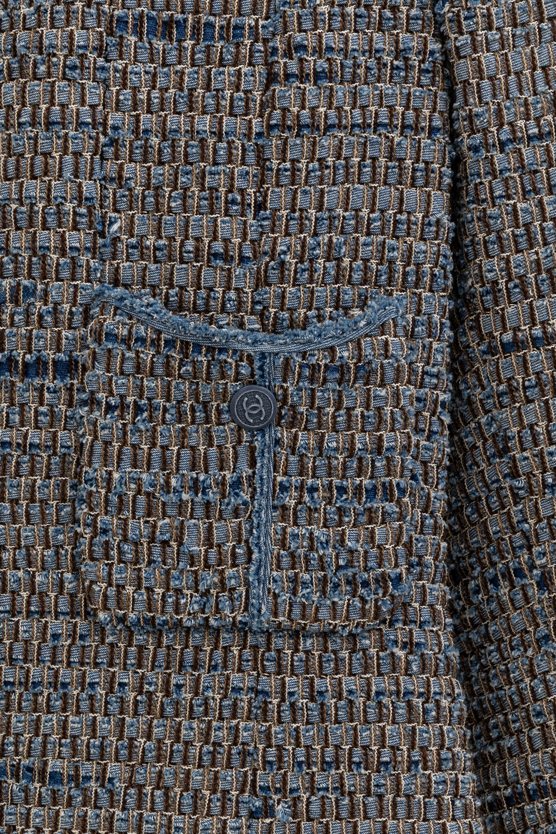 Tweed Collarless Cropped Jacket