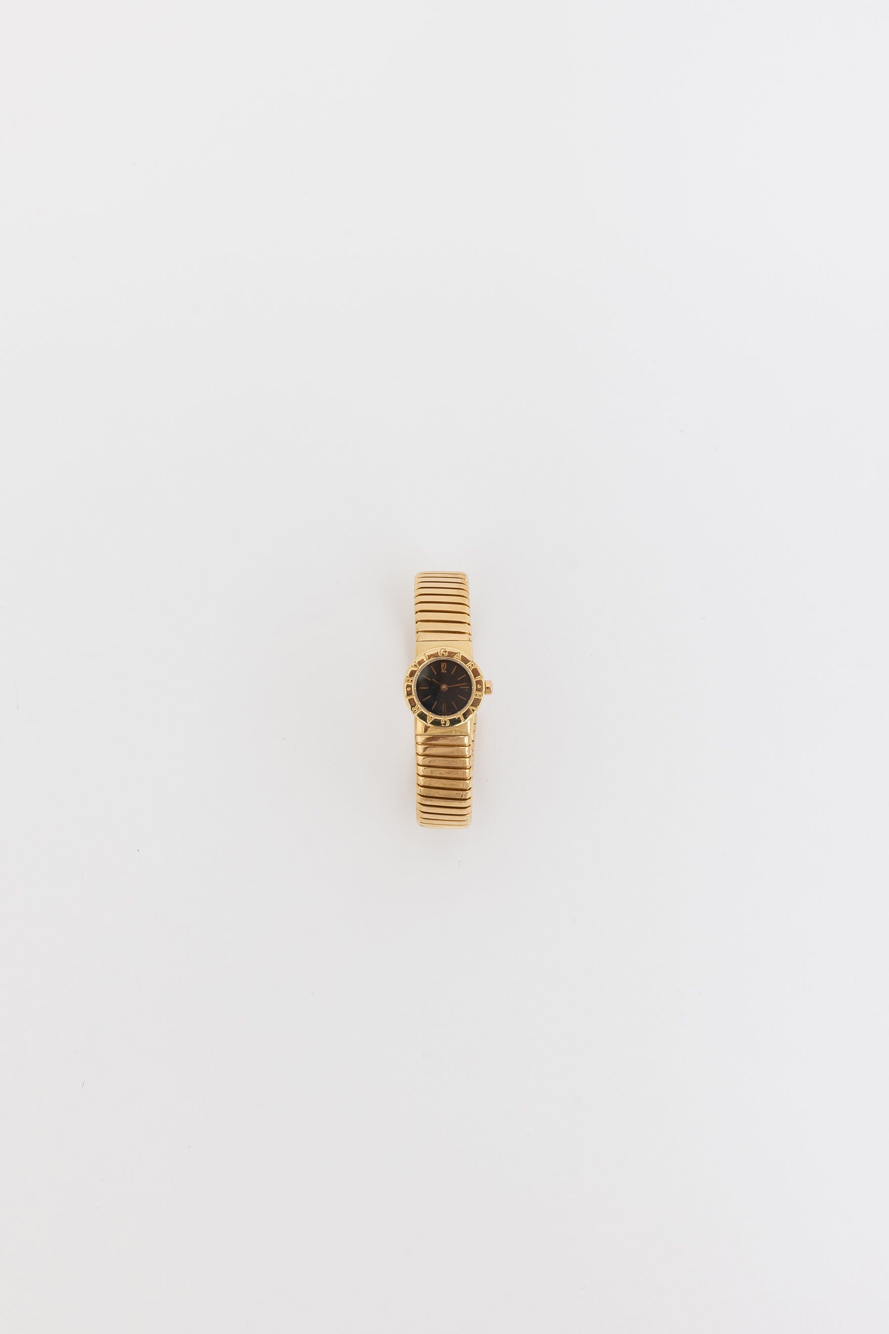 Tubogas 18k Yellow Gold Logo Watch