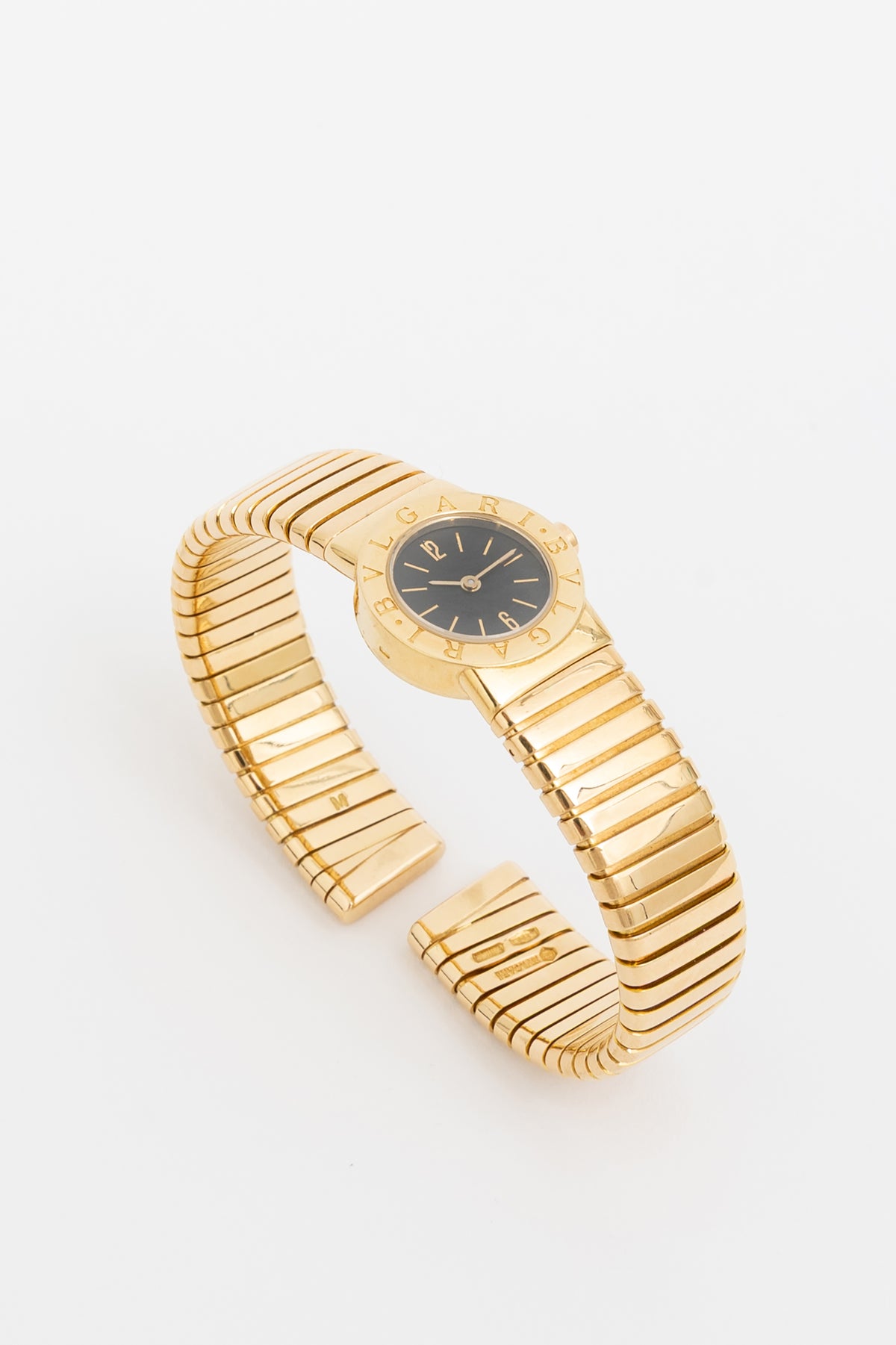 Tubogas 18k Yellow Gold Logo Watch