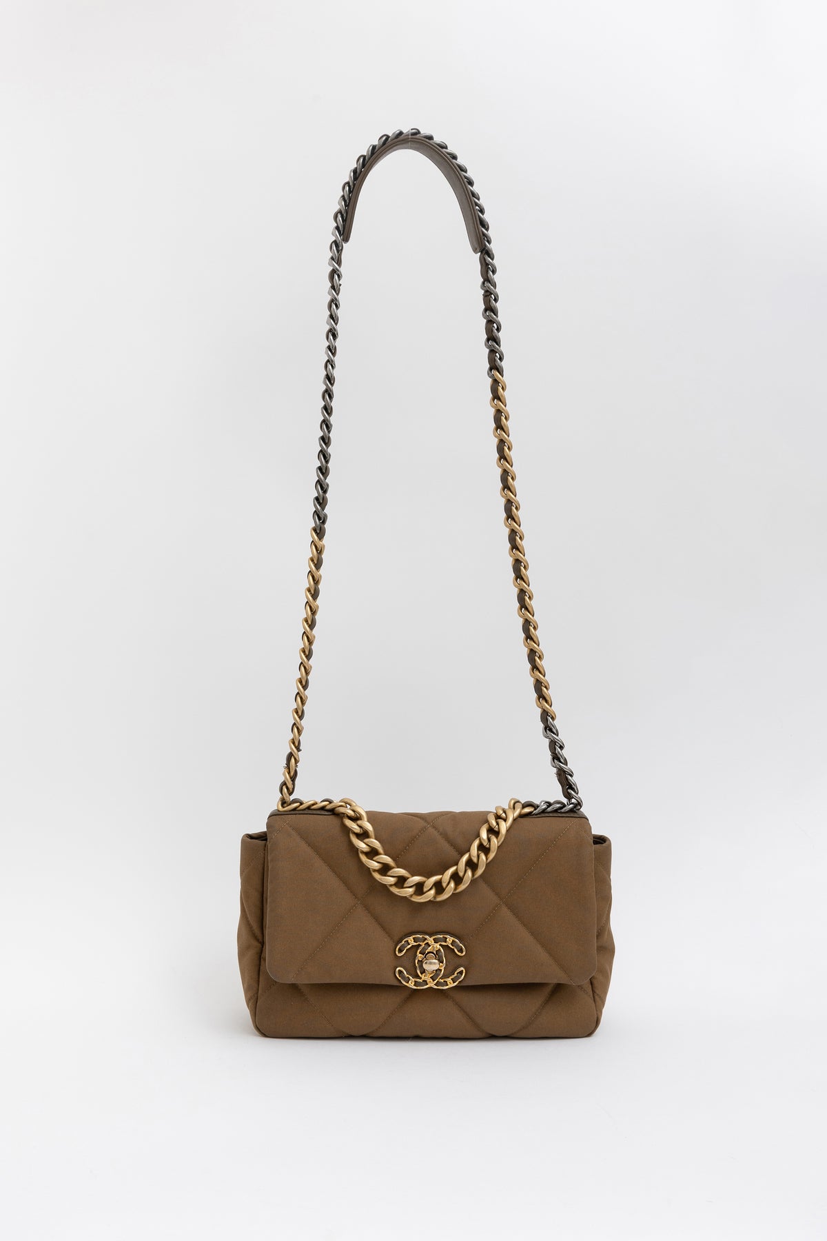 19 Quilted Large Flap Bronze