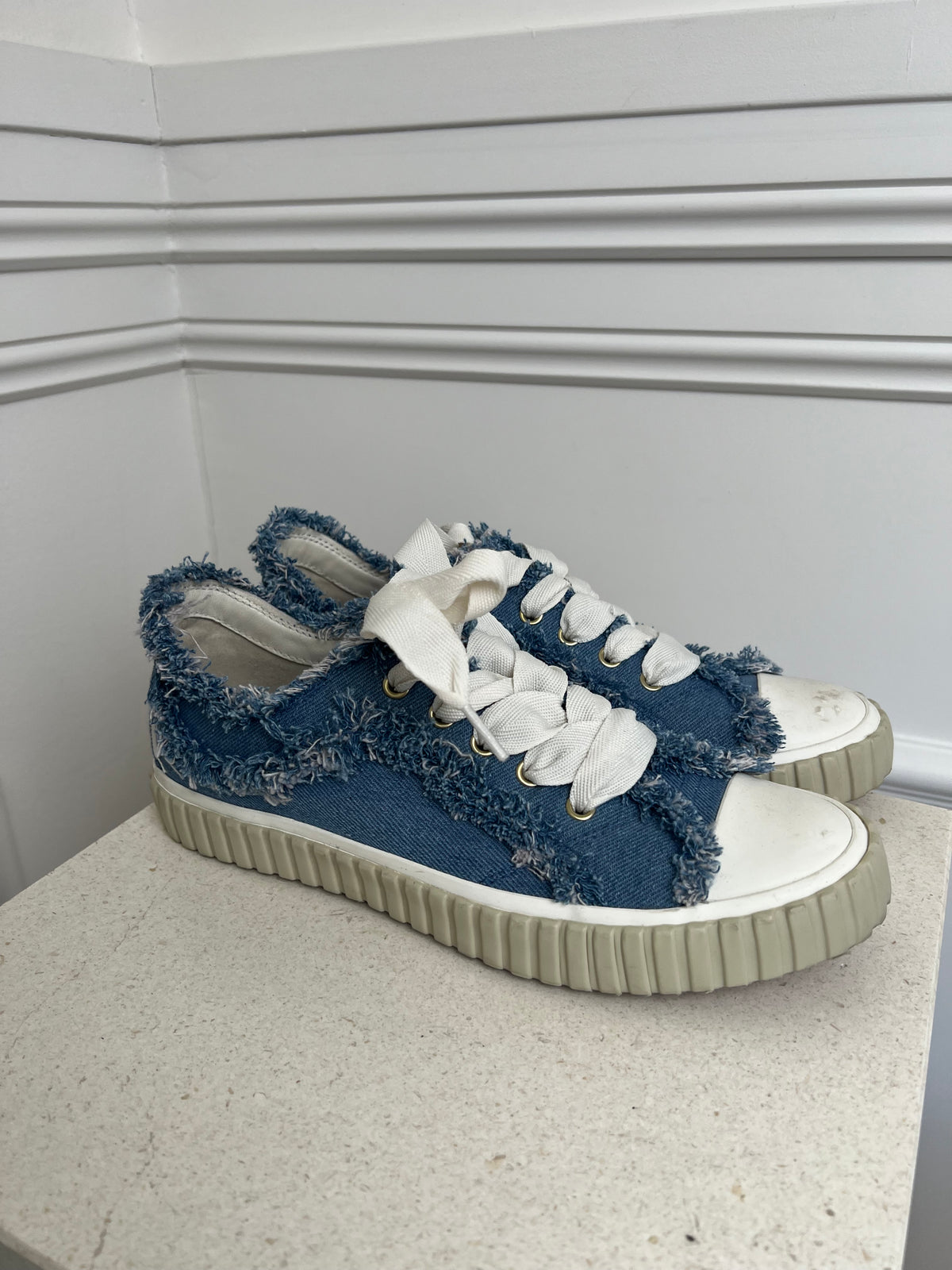 Zimmermann Denim And White Sneakers, 40