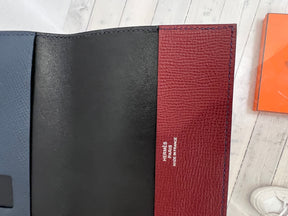 Hermès Navy Epsom Leather Passport Holder