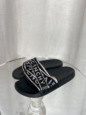 Givenchy Black and White Logo Slides, 39