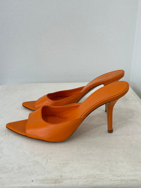 Gia Borghini Orange Mules, 36