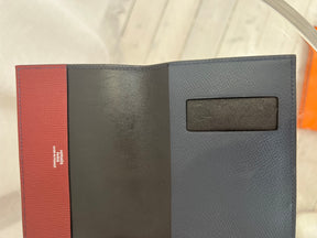 Hermès Navy Epsom Leather Passport Holder