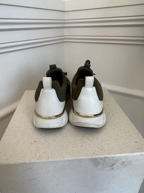 Louis Vuitton Khaki and White 'Aftergame' Sneakers, 38