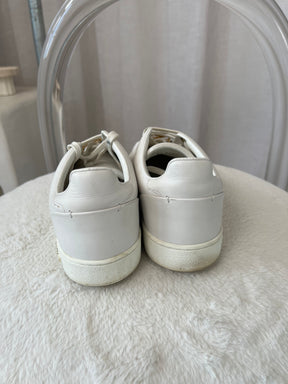 Louis Vuitton White Leather Logo Sneakers, 39