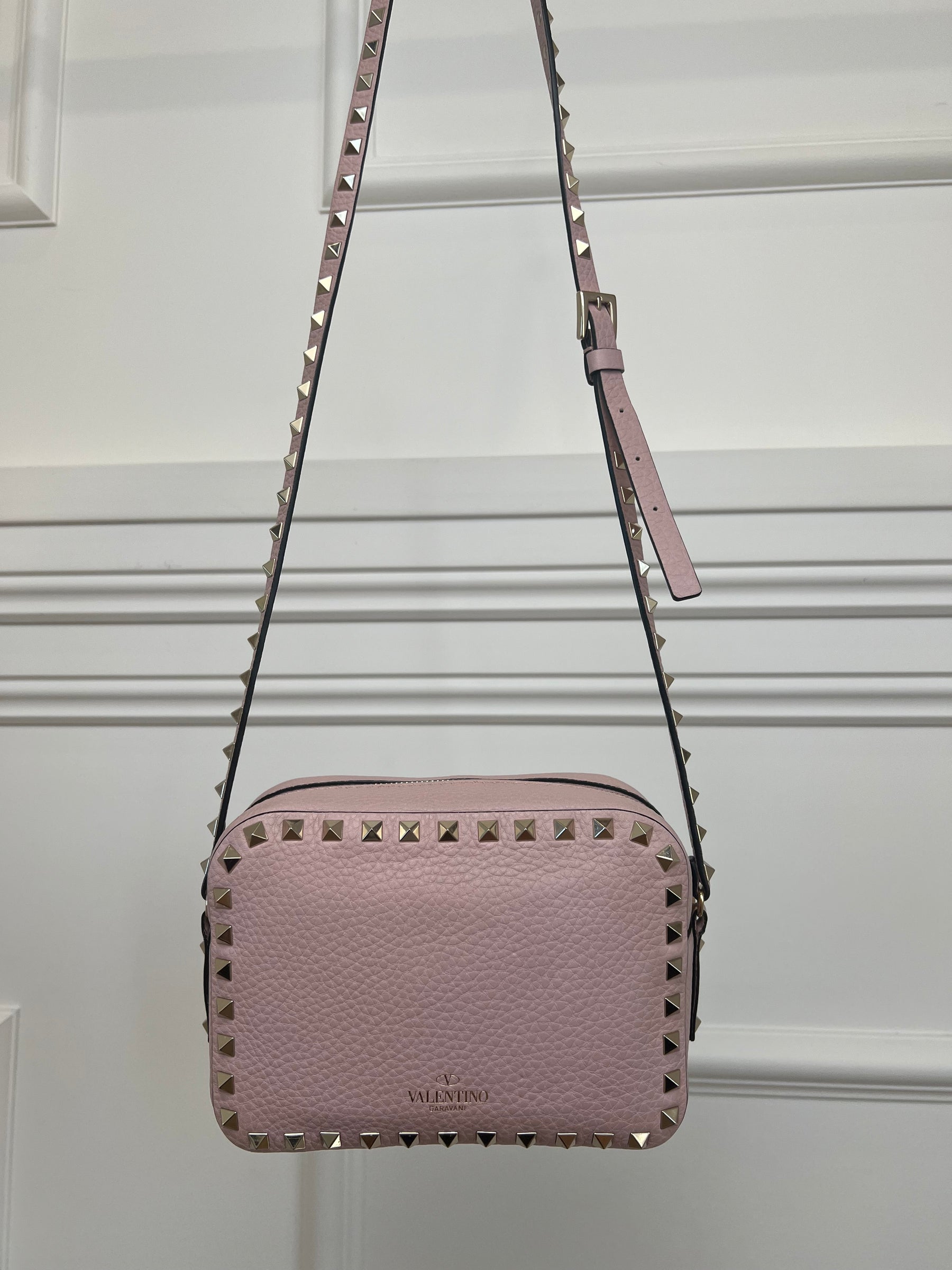 Valentino Rose Rockstud Camera Bag