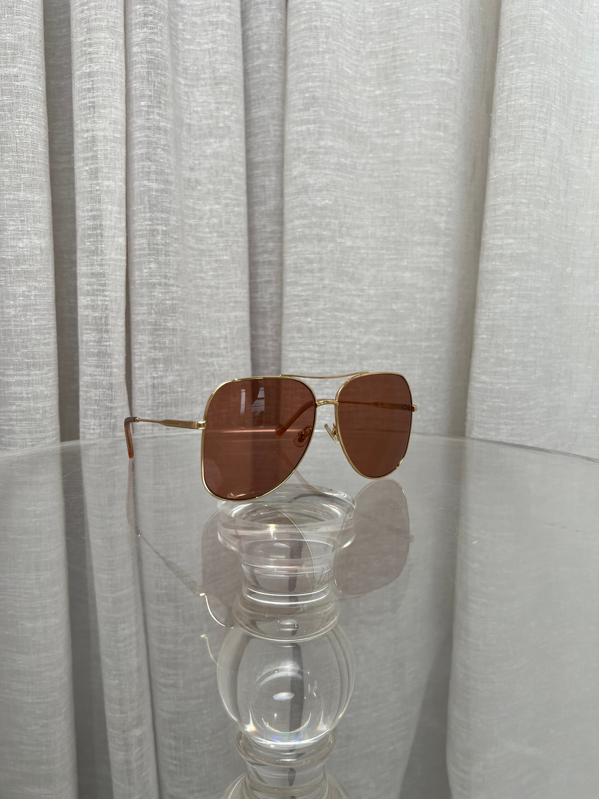 Zimmermann Oversized Rose Lens Aviator Sunglasses