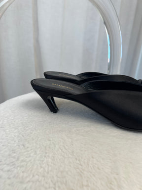 Balenciaga Satin Knife Bow Mules 39