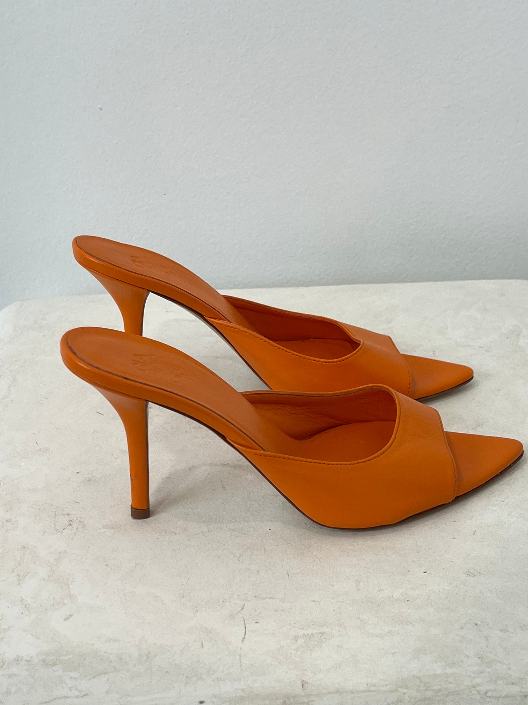 Gia Borghini Orange Mules, 36