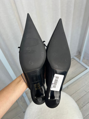 Balenciaga Satin Knife Bow Mules 39