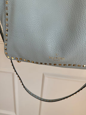 Valentino Light Blue Rockstud Tote