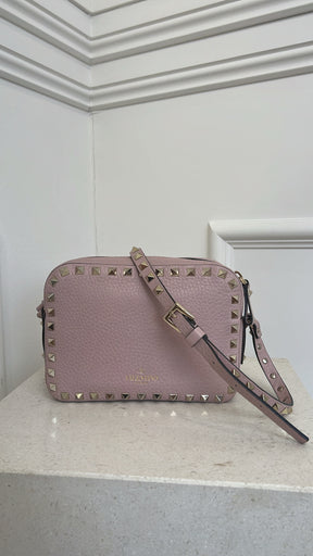 Valentino Rose Rockstud Camera Bag