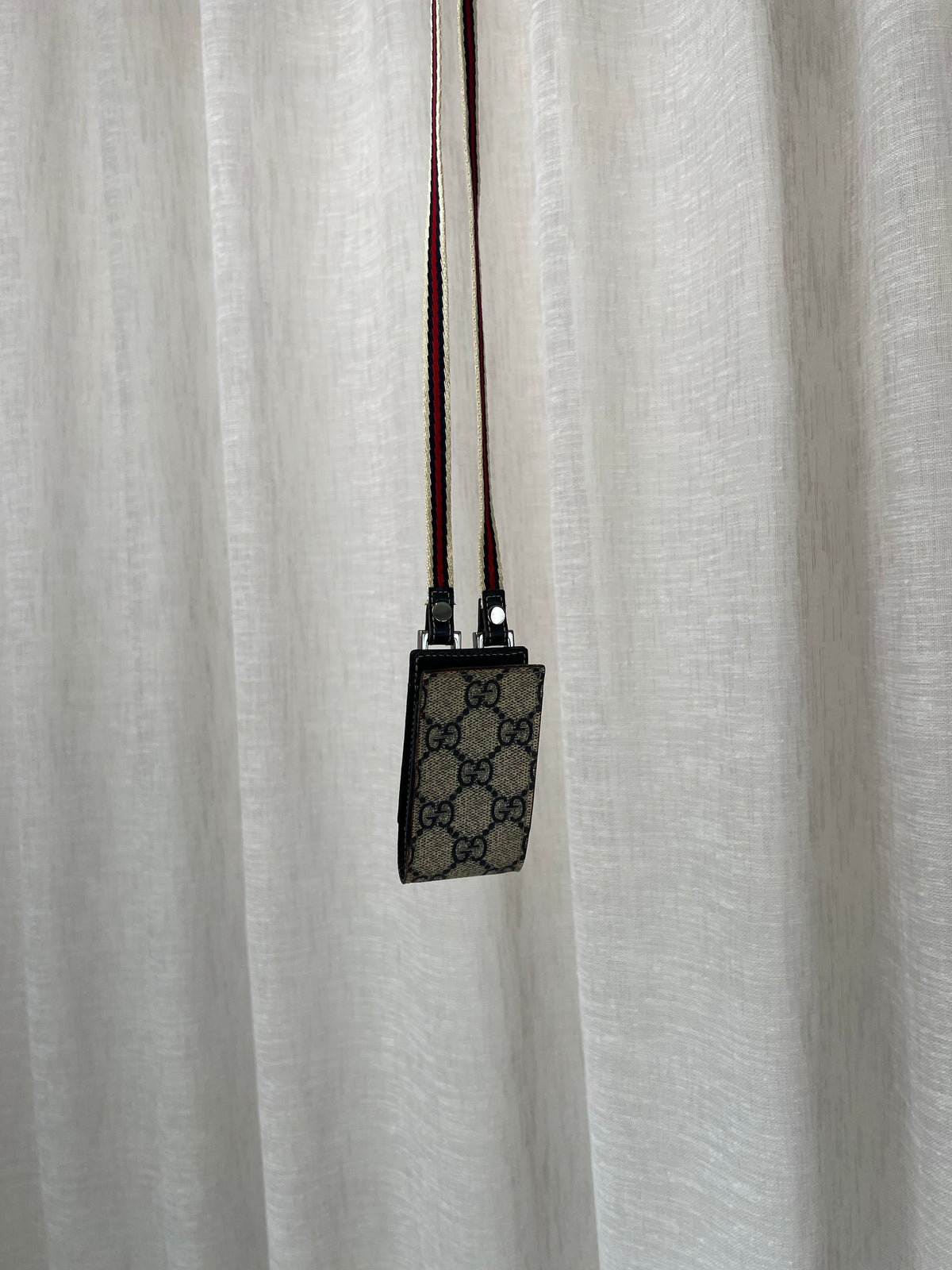 Gucci Mini Navy GG Pouch on Strap