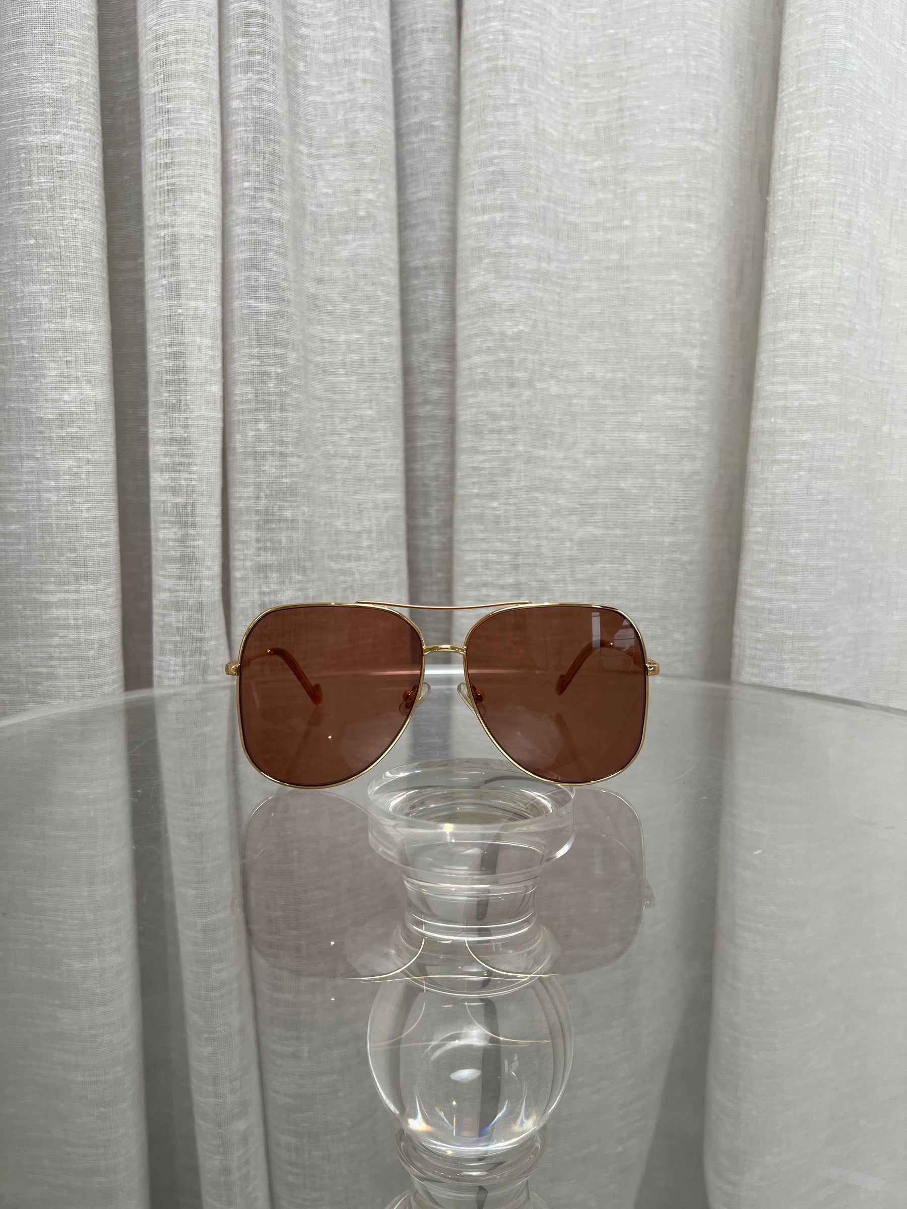 Zimmermann Oversized Rose Lens Aviator Sunglasses