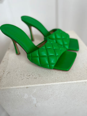 Bottega Veneta Padded Mule Parakeet Green, 38