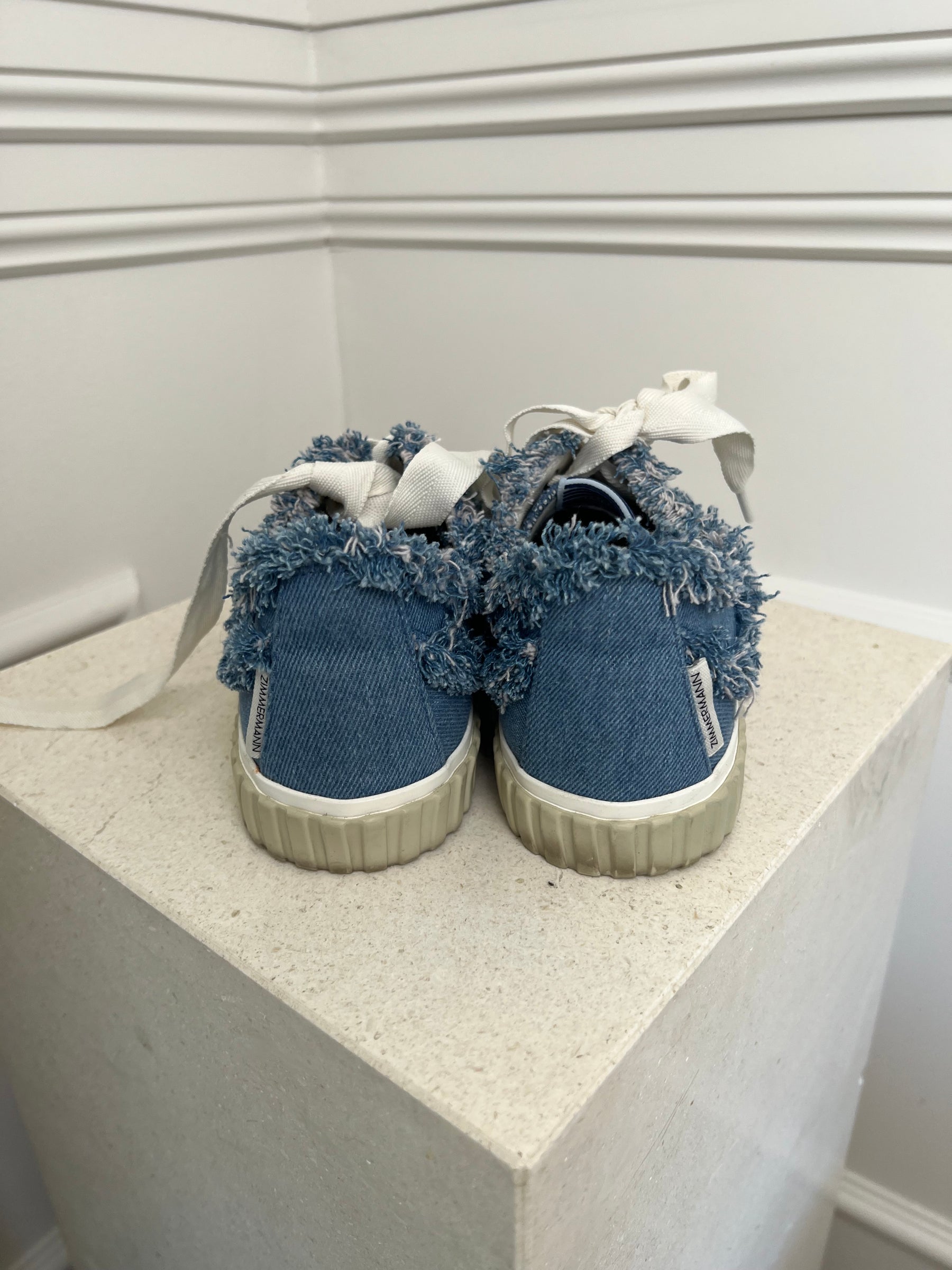 Zimmermann Denim And White Sneakers, 40