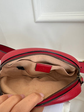 Gucci Red Marmont GG Bum Bag