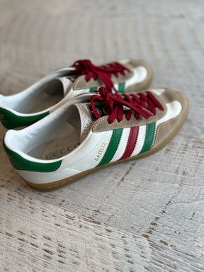 Adidas x Gucci White Red and Green Sneakers, 42